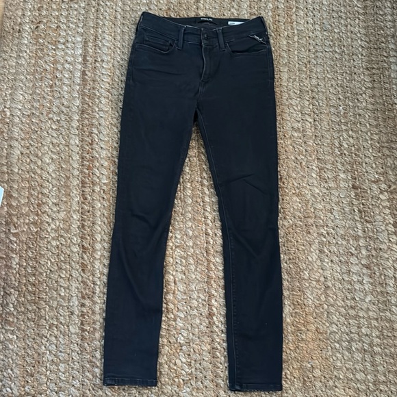 REPLAY BLACK HIGH WAIST FIT DENIM JEANS SIZE 27 - Picture 1 of 6